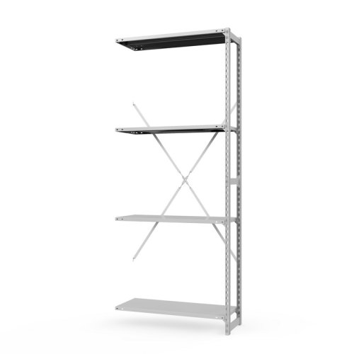 Секция приставная стеллажа для дома ГТС Универсал, 2000x700x300 мм. Полки: метал. усил. 4 шт. (ТСУп 20070342)