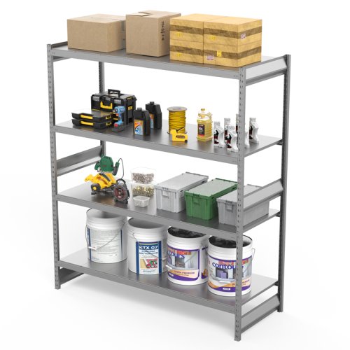 Полочный стеллаж СГ Ультра (2500х1800х800 мм) 4 яруса, цинк (СГУ 2518084)