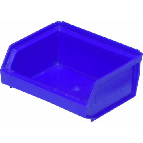 Пластиковый лоток для склада синий, сплошной (96х105х45)