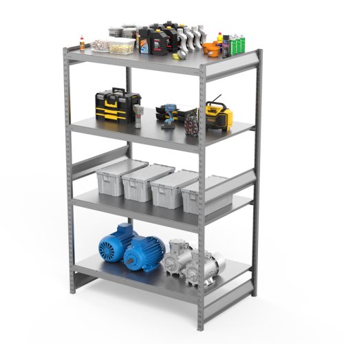 Полочный стеллаж СГ Ультра (2500х1500х800 мм) 4 яруса, цинк (СГУ 2515084)