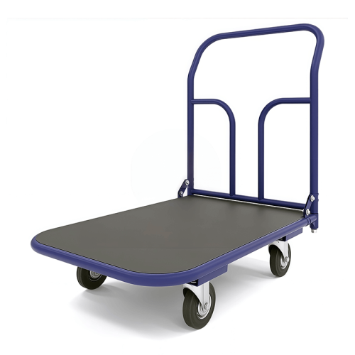 Тележка платформенная с резиновым покрытием ТПР 6 (800x1200 мм, колеса черная резина 125 мм)