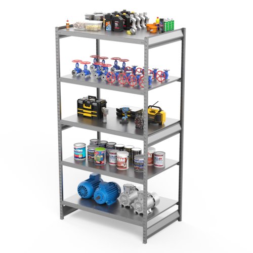 Полочный стеллаж СГ Ультра (2000х1500х800 мм) 5 ярусов, цинк (СГУ 2015085)