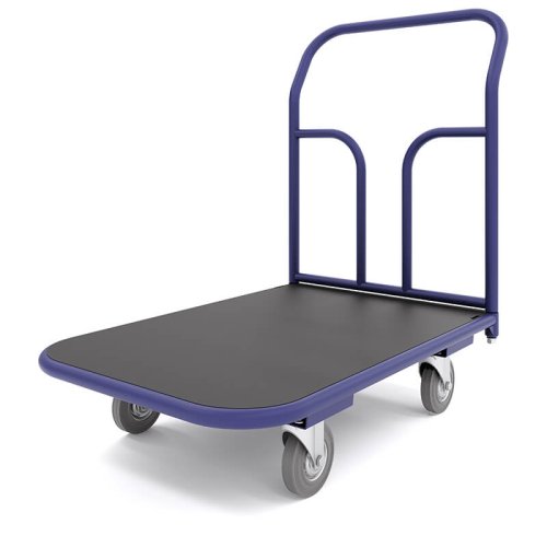 Тележка платформенная с резиновым покрытием ТПР 8 (700x1000 мм, колеса серая резина 125 мм)