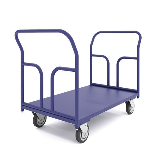 Тележка платформенная ТПД 5 (г/п 550 кг, 700x1200 мм, колеса черная резина 200 мм)