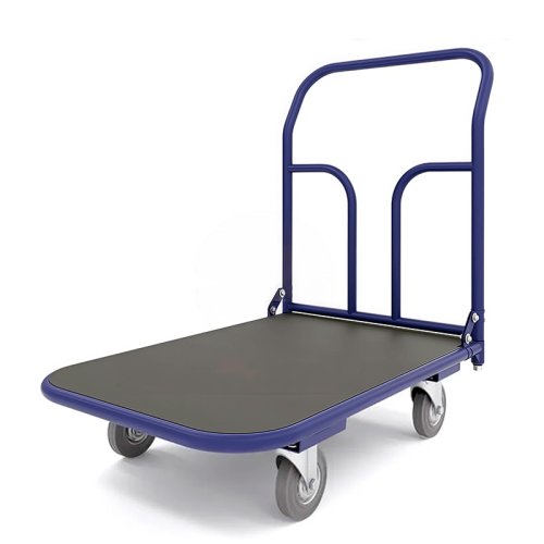 Тележка платформенная с резиновым покрытием ТПР 5 (700x1200 мм, колеса серая резина 200 мм)