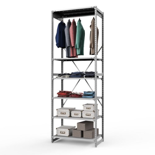 Полочный стеллаж ГТС Универсал, 3000x1000x600 мм.Штанги: 1шт. Полки: метал. усил. перф. 6 шт. (ТСУ 301006612ш1)