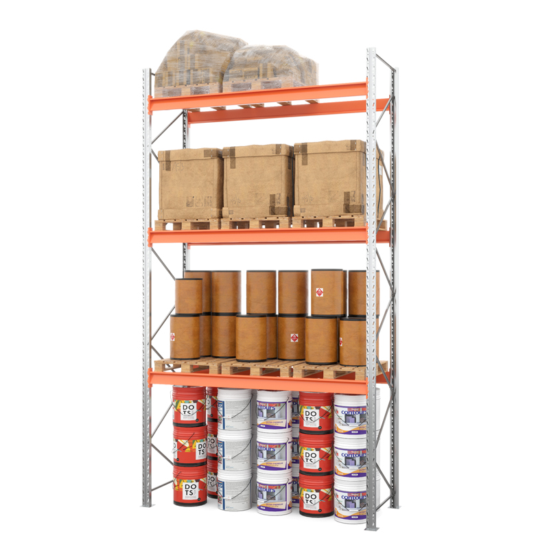 Стеллаж металлический паллетный 5000х2700х1100 мм (100.1.5). Ярусы: пол+3