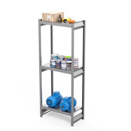 Стеллаж грузовой СГ Ультра (2000х1200х500 мм) 3 яруса, цинк (СГУ 2012053)