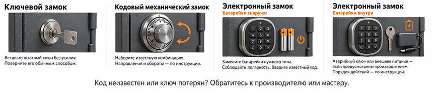 Как открыть сейф