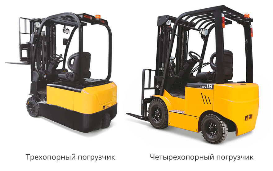 Трехопорные и четырехопорные погрузчики Трехопорные и четырехопорные погрузчики