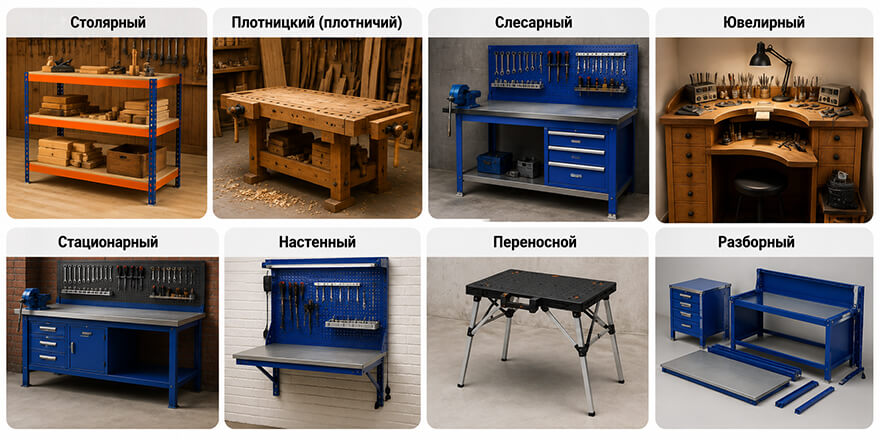 Типы верстаков Типы верстаков