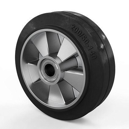 Колесо 200х50 аллюм / резина с подшипниками Колесо 200х50 аллюм / резина с подшипниками