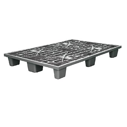 Поддон пластиковый TR 1208 L (ВС) (1000 кг, 1200х800х160 мм, перфорированный вкладываемый на ножках, серый)