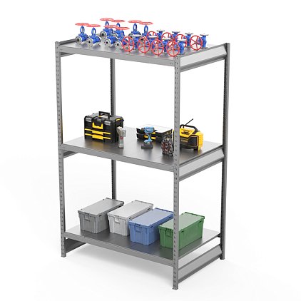 Стеллаж грузовой СГ Ультра (2500х1500х1000 мм) 3 яруса, цинк (СГУ 2515103)