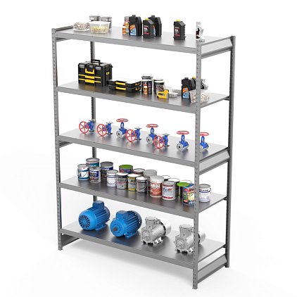 Стеллаж грузовой СГ Ультра (2000х2100х1000 мм) 5 ярусов, цинк (СГУ 2021105)